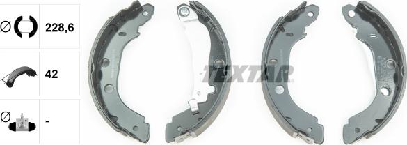 Textar 91052700 - Комплект тормозных колодок, барабанные autospares.lv