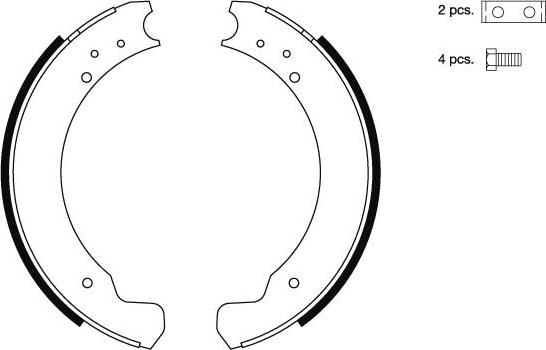 Textar 91069900 - Комплект тормозных колодок, барабанные autospares.lv