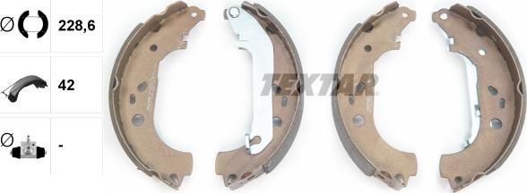 Textar 91064900 - Комплект тормозных колодок, барабанные autospares.lv