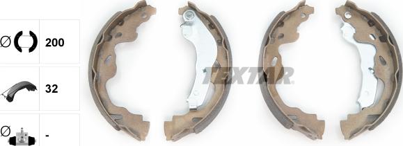 Textar 91064500 - Комплект тормозных колодок, барабанные autospares.lv