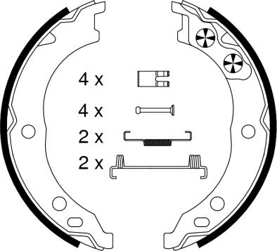 Textar 91064800 - Комплект тормозов, ручник, парковка autospares.lv