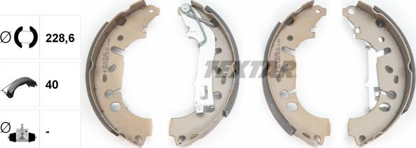 Textar 91065400 - Комплект тормозных колодок, барабанные autospares.lv