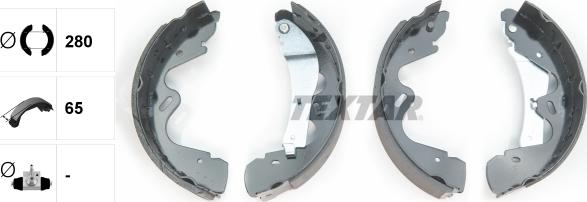 Textar 91065100 - Комплект тормозных колодок, барабанные autospares.lv