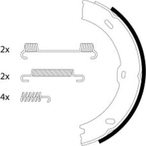 Textar 91066800 - Комплект тормозов, ручник, парковка autospares.lv