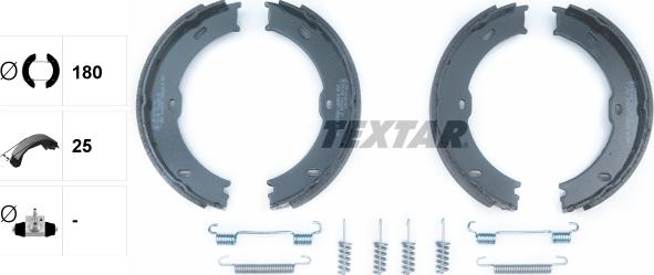 Textar 91066800 - Комплект тормозов, ручник, парковка autospares.lv