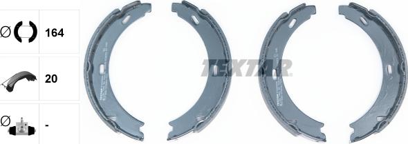 Textar 91060800 - Комплект тормозов, ручник, парковка autospares.lv