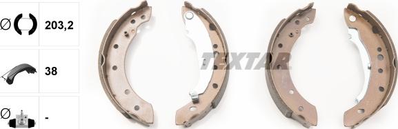 Textar 91061800 - Комплект тормозных колодок, барабанные autospares.lv