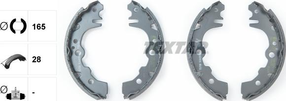 Textar 91068000 - Комплект тормозных колодок, барабанные autospares.lv