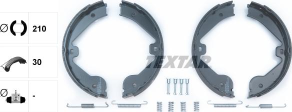 Textar 91062400 - Комплект тормозов, ручник, парковка autospares.lv