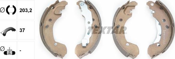 Textar 91062600 - Комплект тормозных колодок, барабанные autospares.lv