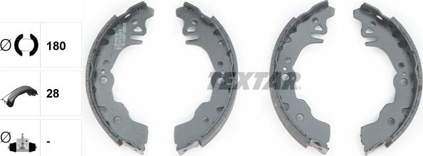 Textar 91067900 - Комплект тормозных колодок, барабанные autospares.lv