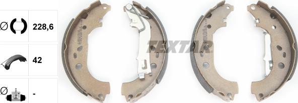 Textar 91067600 - Комплект тормозных колодок, барабанные autospares.lv