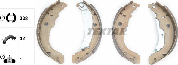 Textar 91067200 - Комплект тормозных колодок, барабанные autospares.lv