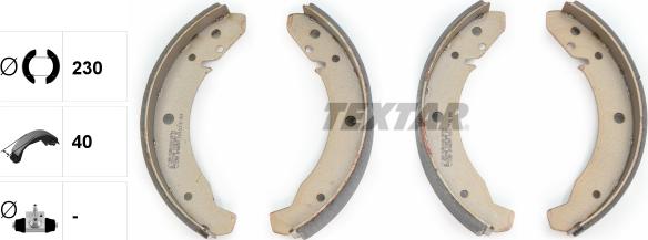 Textar 91007800 - Комплект тормозных колодок, барабанные autospares.lv