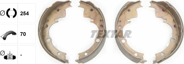 Textar 91016100 - Комплект тормозных колодок, барабанные autospares.lv