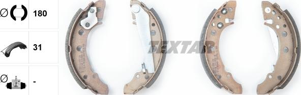 Textar 91018200 - Комплект тормозных колодок, барабанные autospares.lv
