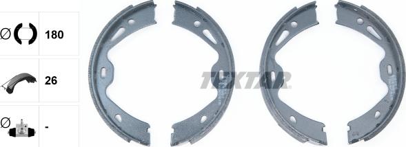 Textar 91084000 - Комплект тормозов, ручник, парковка autospares.lv