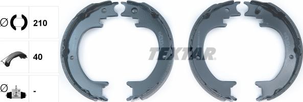 Textar 91083800 - Комплект тормозов, ручник, парковка autospares.lv