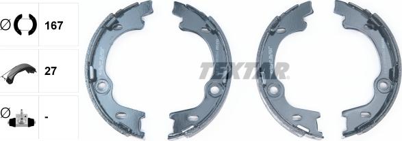 Textar 91082400 - Комплект тормозов, ручник, парковка autospares.lv