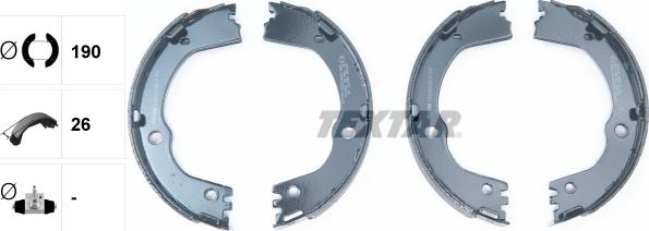 Textar 91082500 - Комплект тормозов, ручник, парковка autospares.lv