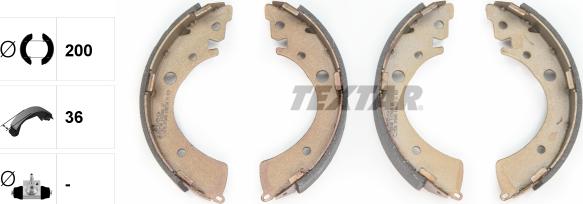 Textar 91039601 - Комплект тормозных колодок, барабанные autospares.lv