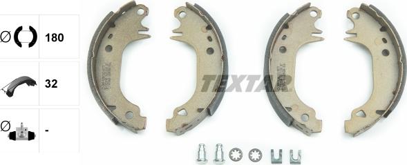 Textar 91038203 - Комплект тормозных колодок, барабанные autospares.lv