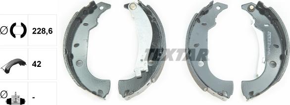 Textar 91037000 - Комплект тормозных колодок, барабанные autospares.lv