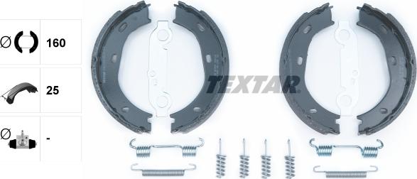 Textar 91025900 - Комплект тормозов, ручник, парковка autospares.lv