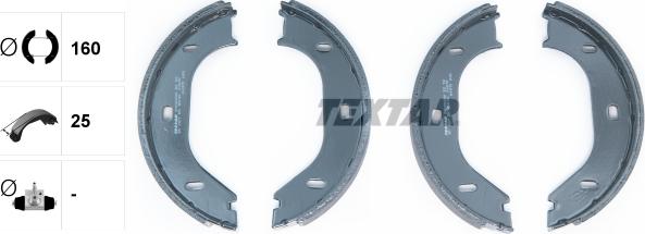 Textar 91020200 - Комплект тормозов, ручник, парковка autospares.lv