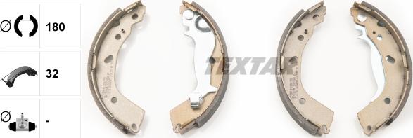 Textar 91074500 - Комплект тормозных колодок, барабанные autospares.lv