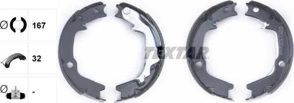 Textar 91075400 - Комплект тормозов, ручник, парковка autospares.lv