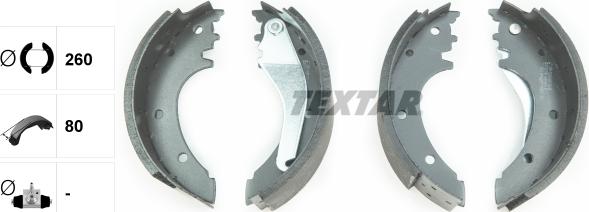 Textar 91075600 - Комплект тормозных колодок, барабанные autospares.lv