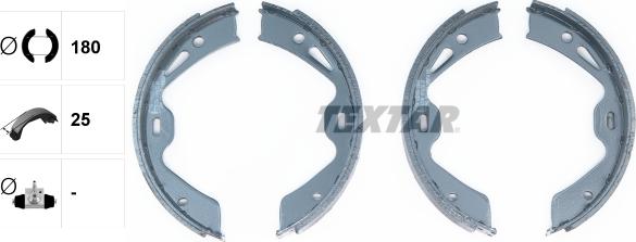 Textar 91076700 - Комплект тормозов, ручник, парковка autospares.lv