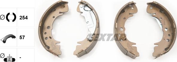 Textar 91070400 - Комплект тормозных колодок, барабанные autospares.lv