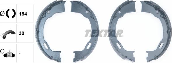 Textar 91071500 - Комплект тормозов, ручник, парковка autospares.lv