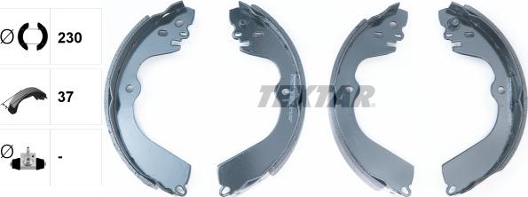 Textar 91078400 - Комплект тормозных колодок, барабанные autospares.lv