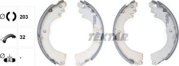 Textar 91078800 - Комплект тормозных колодок, барабанные autospares.lv