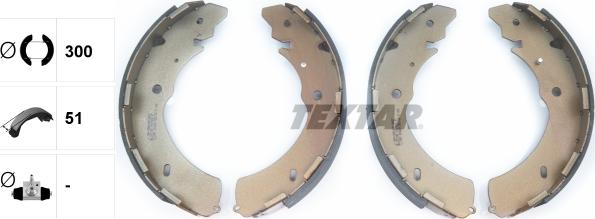 Textar 91073000 - Комплект тормозных колодок, барабанные autospares.lv