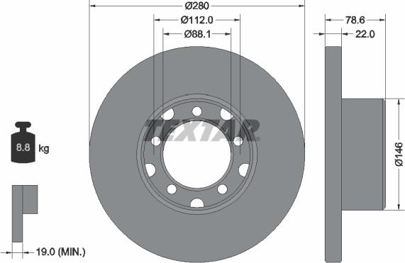 Textar 93054600 - Тормозной диск autospares.lv