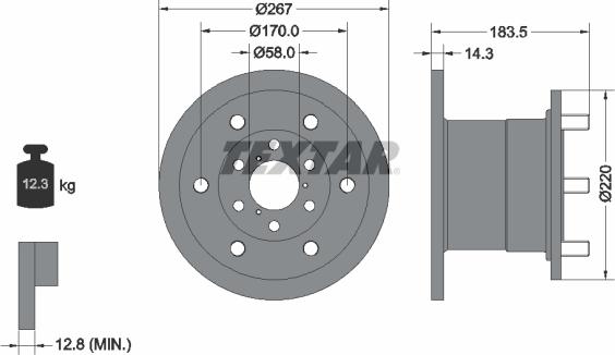 Textar 93084400 - Тормозной диск autospares.lv