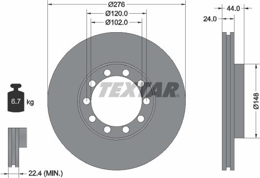 Textar 93085800 - Тормозной диск autospares.lv