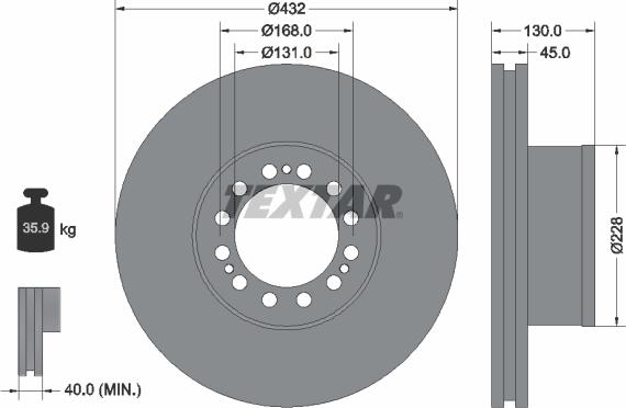 Textar 93087200 - Тормозной диск autospares.lv