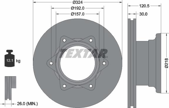 Textar 93087700 - Тормозной диск autospares.lv