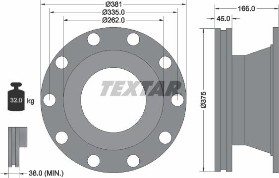 Textar 93192500 - Тормозной диск autospares.lv