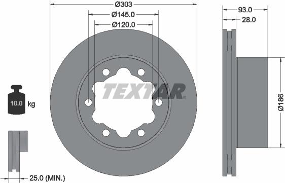 Textar 93143405 - Тормозной диск autospares.lv