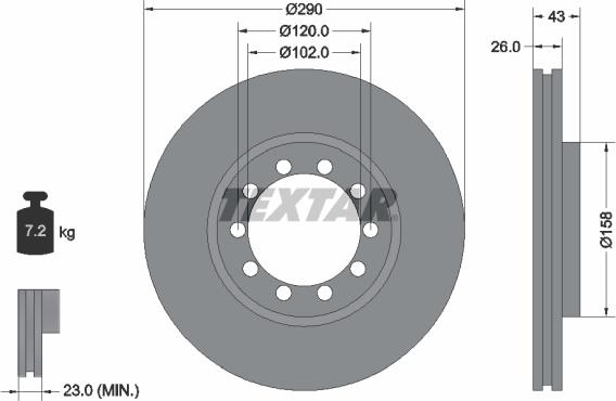 Textar 93117500 - Тормозной диск autospares.lv