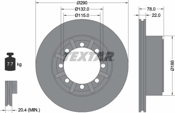 Textar 93117600 - Тормозной диск autospares.lv