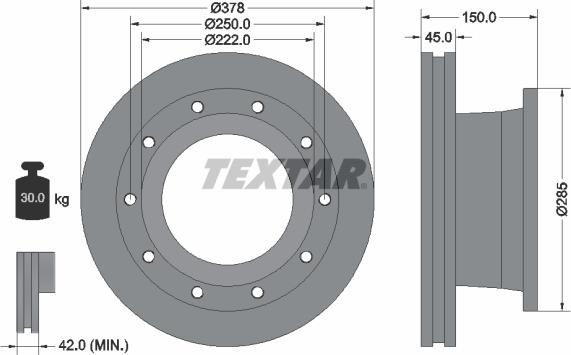 Textar 93117700 - Тормозной диск autospares.lv