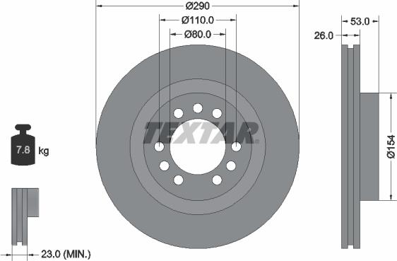 Textar 93127200 - Тормозной диск autospares.lv