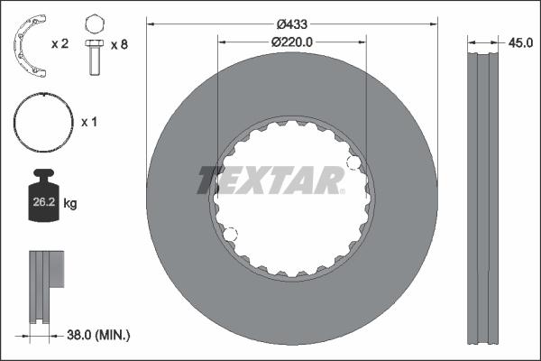 Textar 93343000 - Тормозной диск autospares.lv